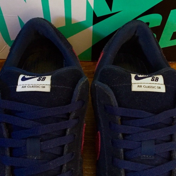 🔥🛹Nike Sb Zoom Air Classic Midnight/Team Red🛹🔥 - Picture 2 of 6